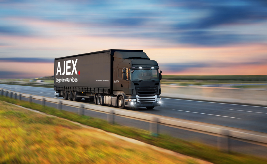 AJEX black trailer moving 
